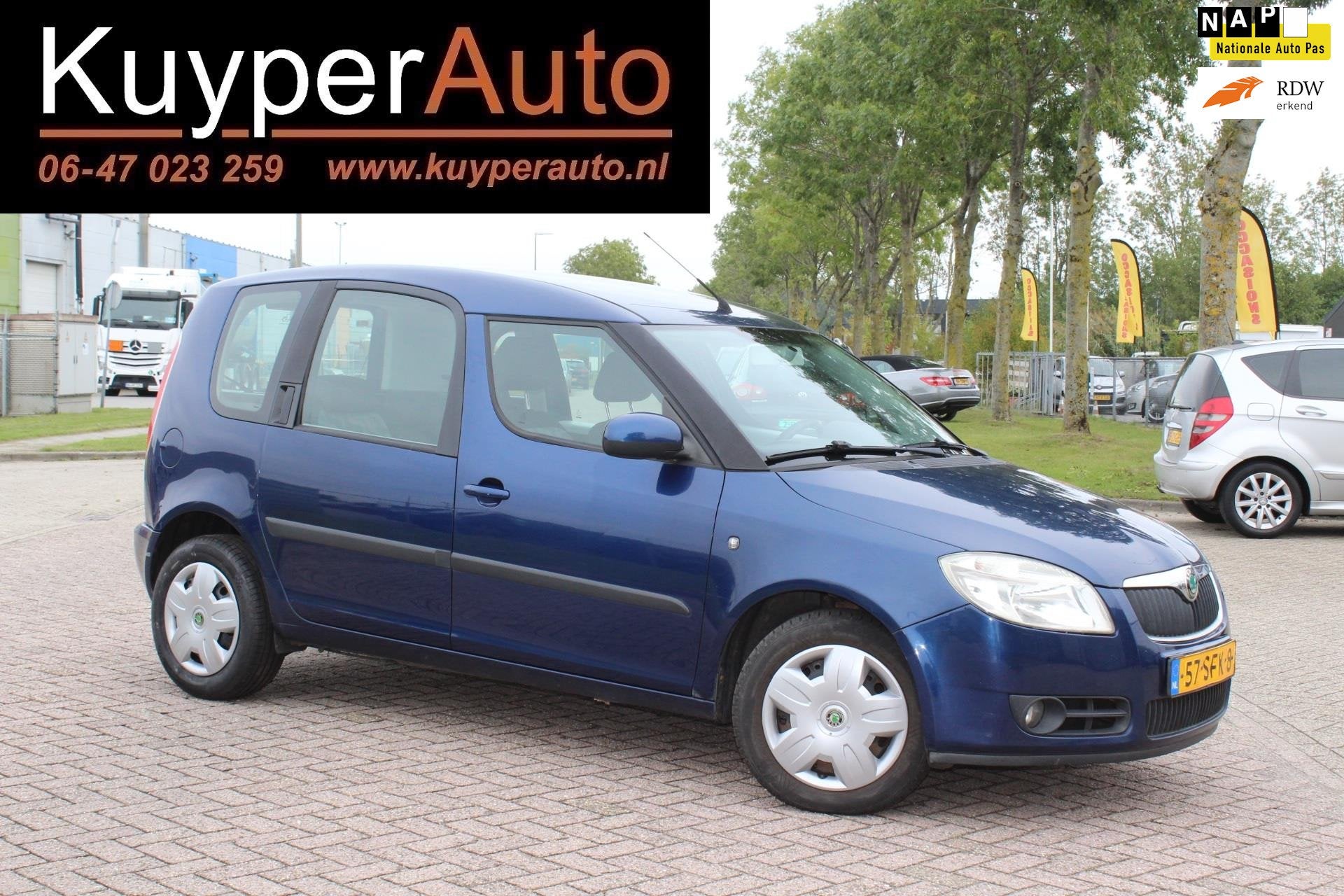 Skoda Roomster 1.2 AIRCO, Auto's, Voorwielaandrijving, Gebruikt, Metallic lak, Blauw