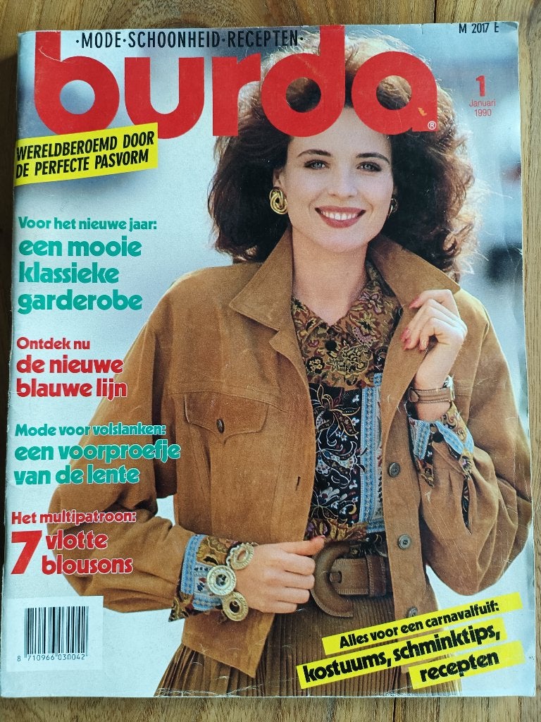 Burda januari 1990 Carnaval, Ophalen of Verzenden, Zo goed als nieuw, Vrouw, Burda