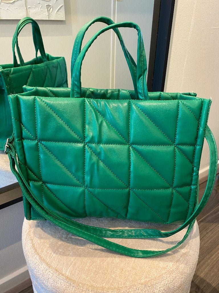 Groene handtas, Sieraden, Tassen en Uiterlijk, Tassen | Damestassen, Ophalen, Zo goed als nieuw, Groen, Handtas