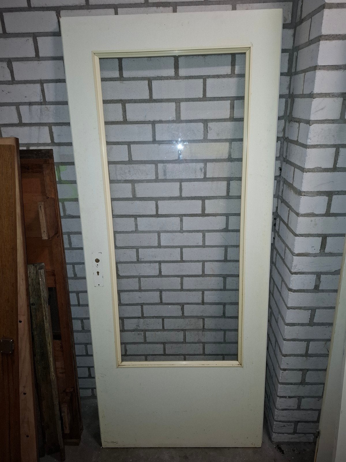 binnendeur met glas, buitenmaat: 202 x 85 x 4 (cm), HxBxD, Ophalen, Gebruikt, Binnendeur, Glas
