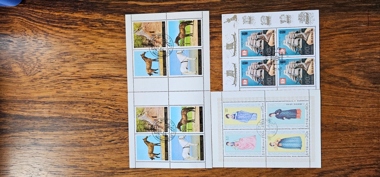 3 Postzegelvelletjes Noord-Korea - Diverse Thema's, Verzenden, Postfris, Oost-Azië