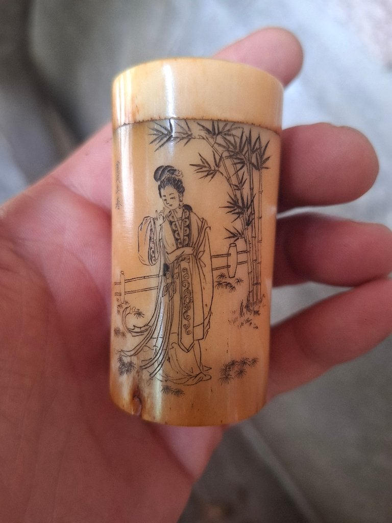 Antiek opium potje ,,Droom van de rode kamer", Overige typen, Ophalen of Verzenden, Handgemaakt, China