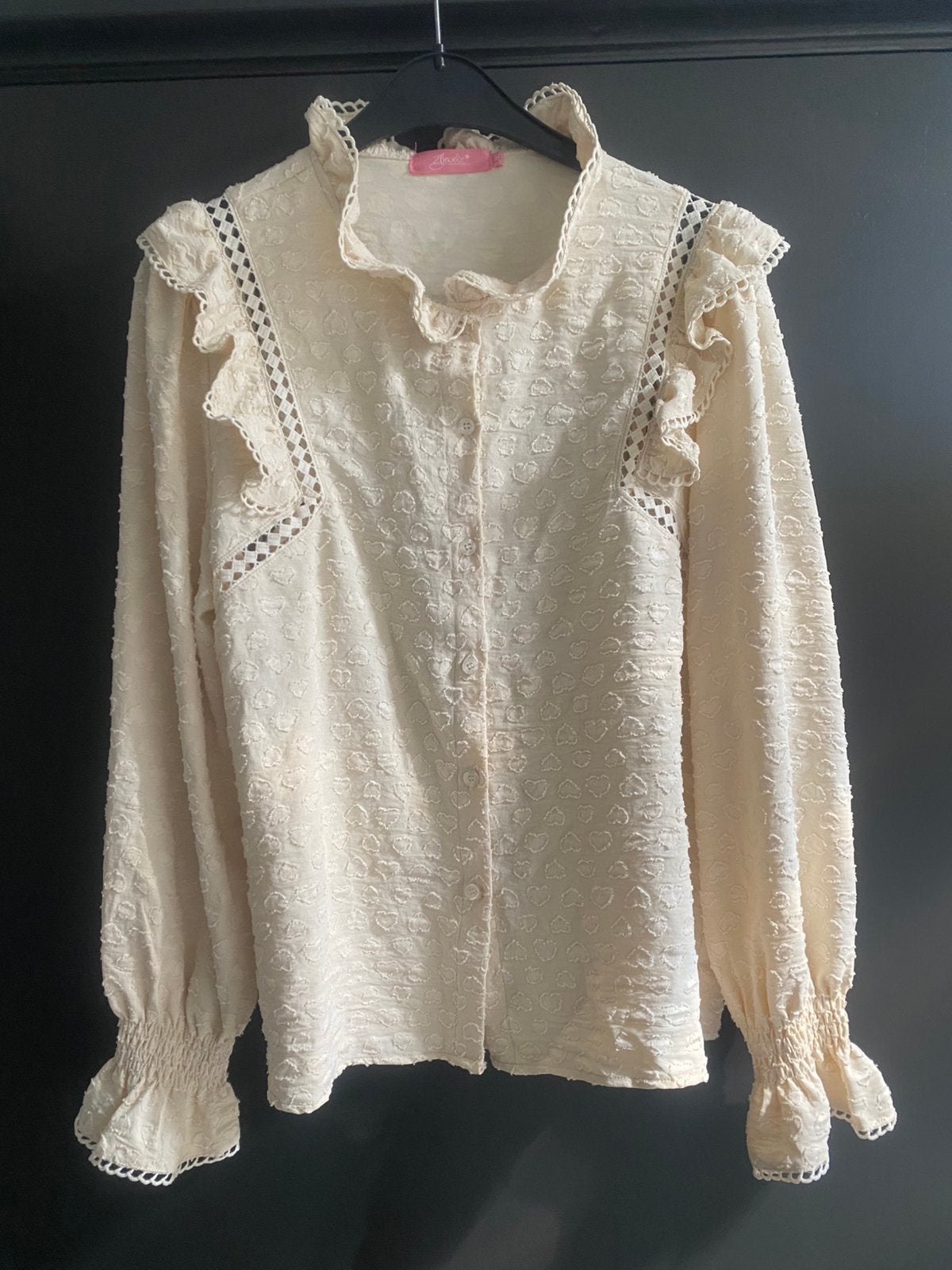 Blouse lange mouw, Ophalen of Verzenden, Nieuw, Maat 42/44 (L), Beige