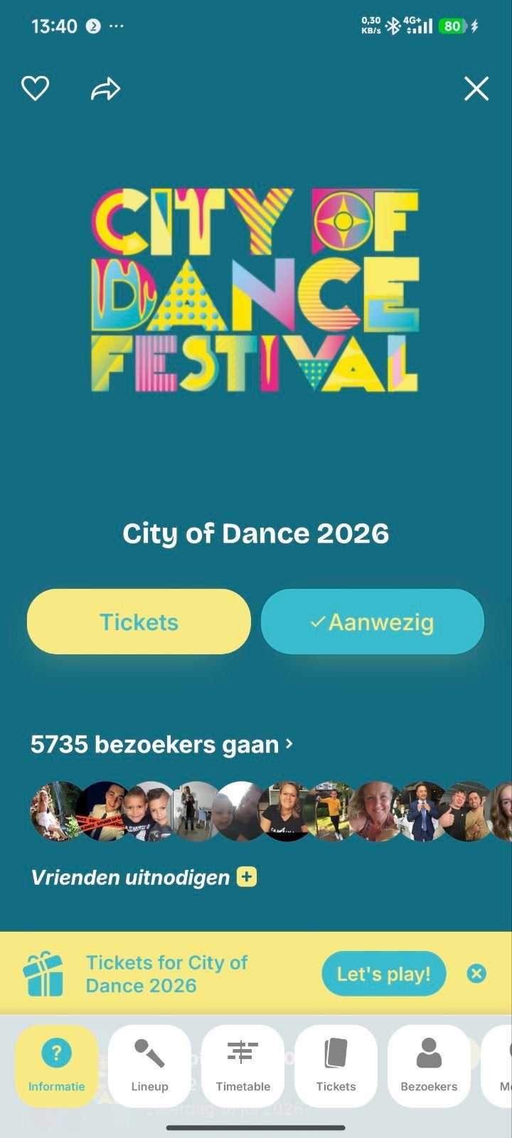 City of dance festival 2026 kaartje, Tickets en Kaartjes, Evenementen en Festivals, Twee personen