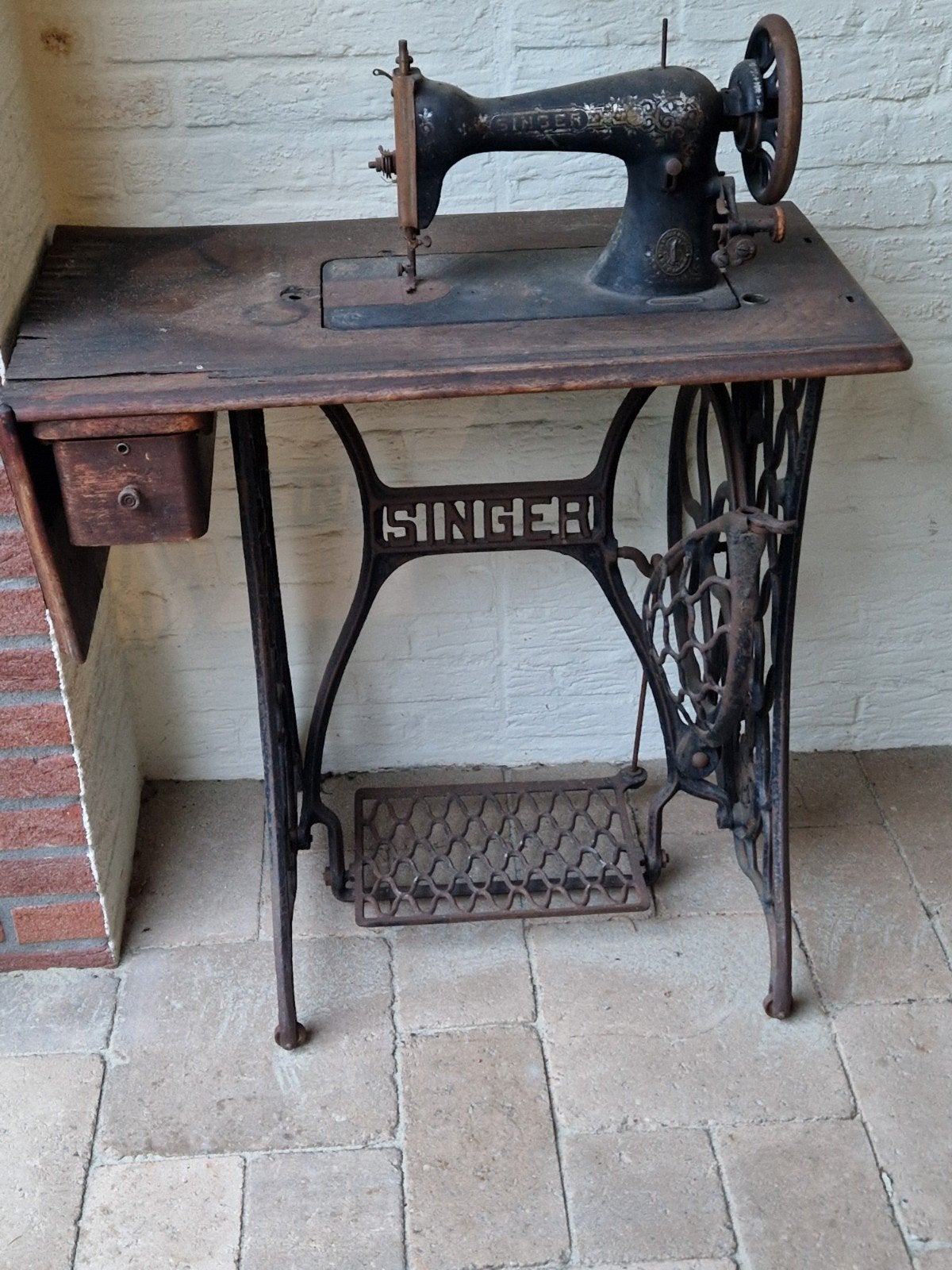 Antieke Singer naaimachine - Decoratiestuk, Antiek en Kunst, Antiek | Naaimachines, Ophalen
