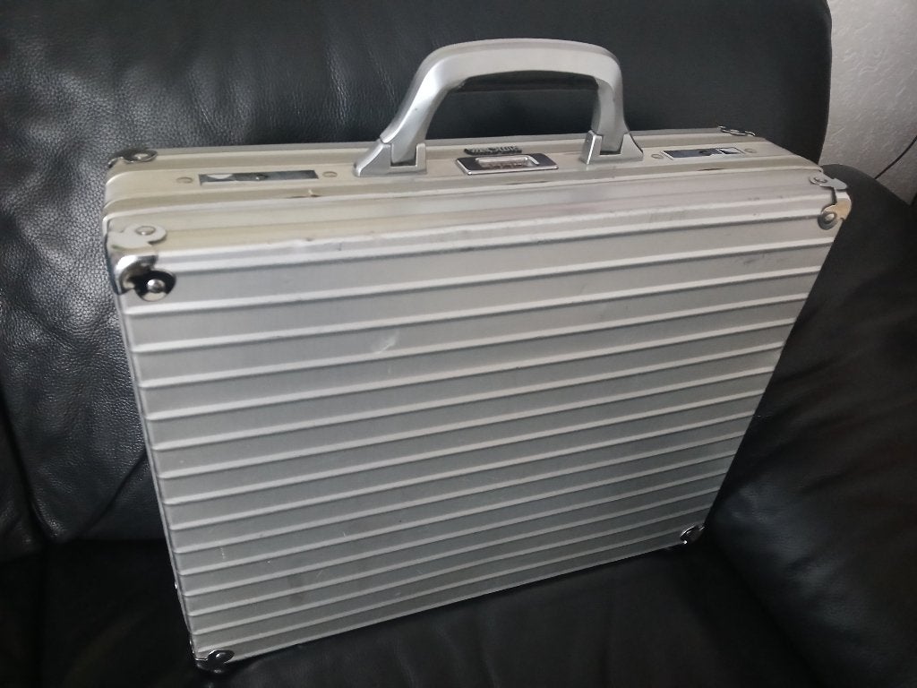 Rimowa aktenkoffer aluminium, Gebruikt, Minder dan 30 cm, Rugtas, Ophalen of Verzenden