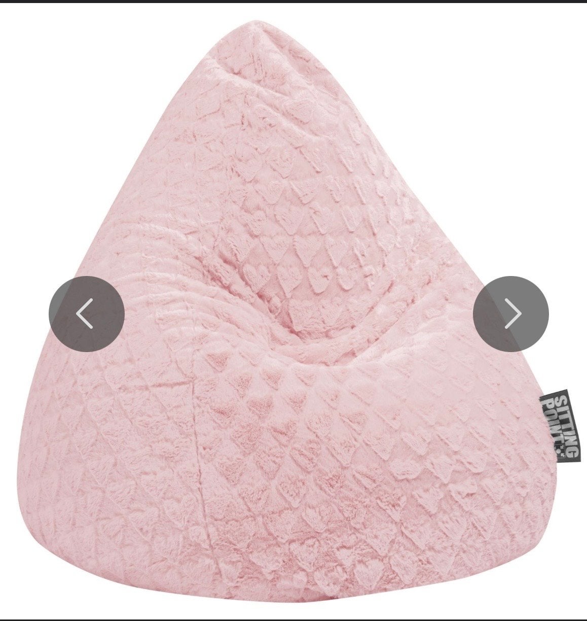 Sitting Point Zitzak Fluffy Hearts XL - Roze, Ophalen, Gebruikt, Roze, Zitzak