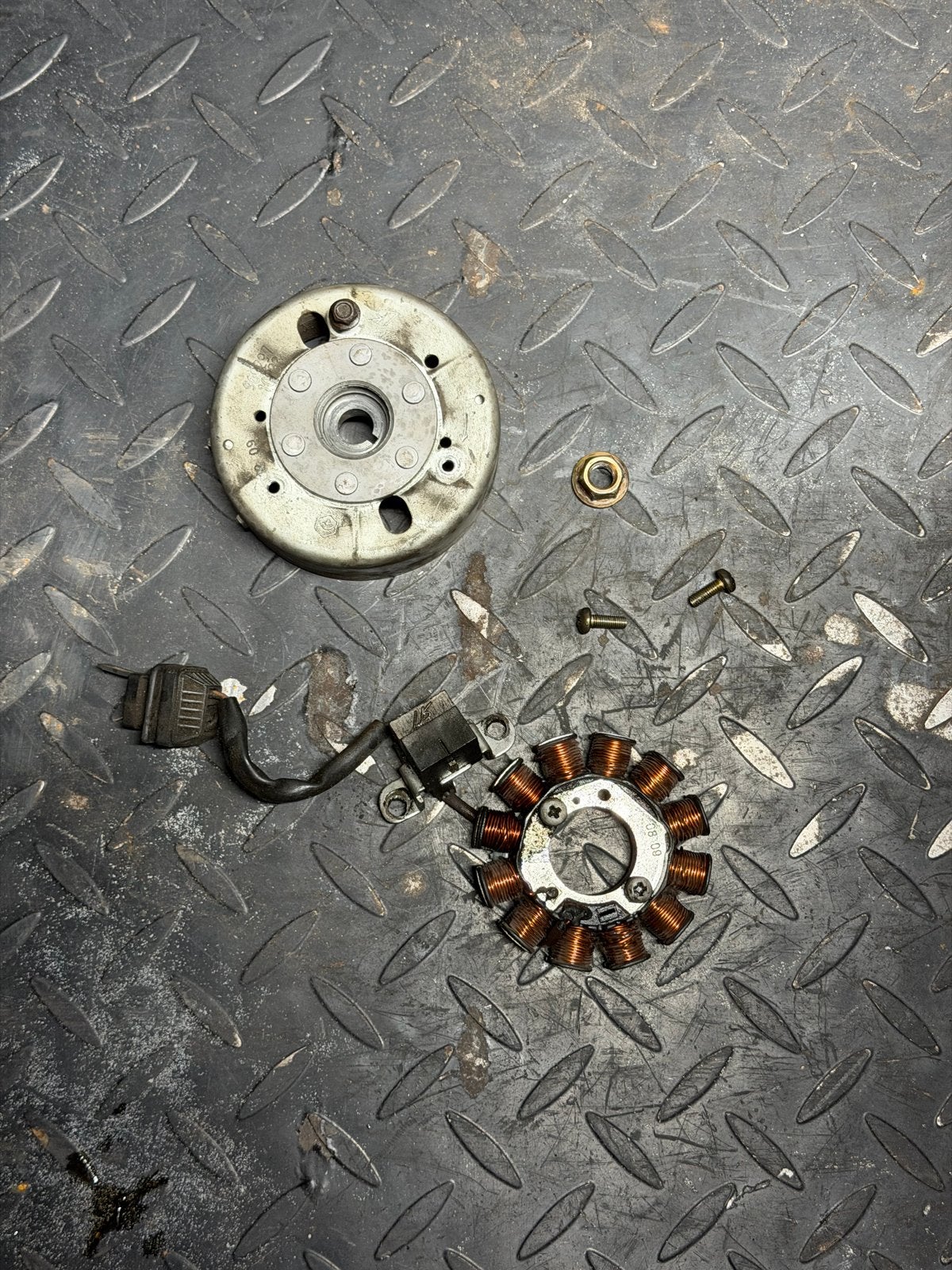 Ontsteking Piaggio 4t 2v - Stator en Vliegwiel, Ophalen of Verzenden, Gebruikt, Overige typen, Piaggio
