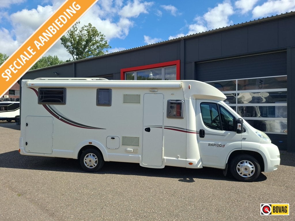 Rapido 666 F enkele bedden xl garage, Ringverwarming, 7 tot 8 meter, Bedrijf, Tot en met 3