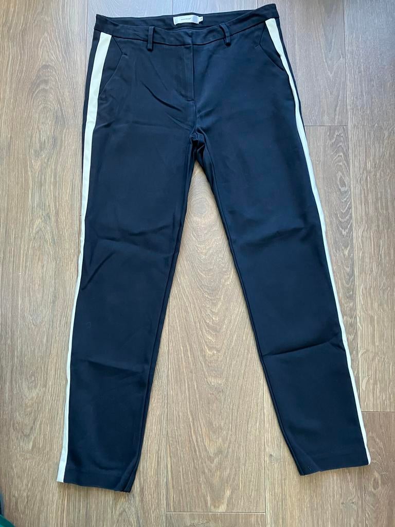 Blauwe broek Soyaconcept  witte streep, Maat 38/40 (M), Blauw, Ophalen of Verzenden, Lang