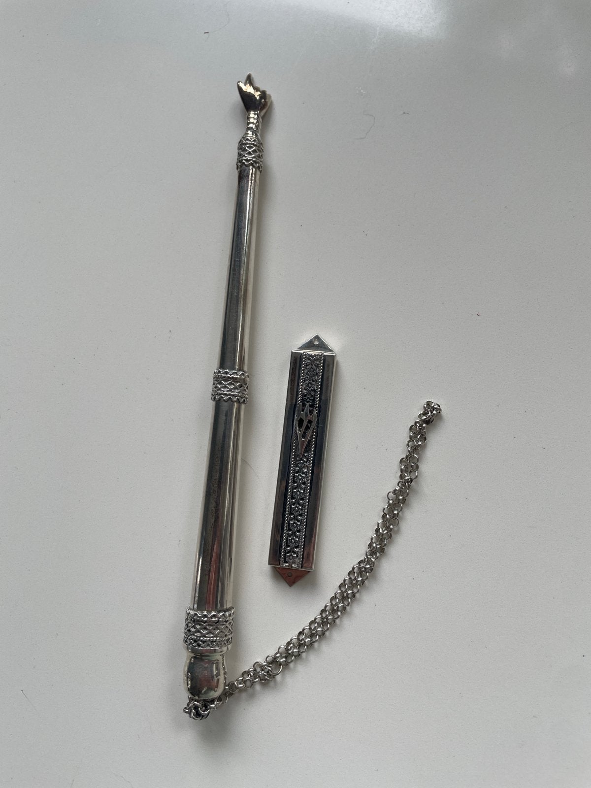 Sterling Zilveren Yad (Torah Aanwijzer) - Made in Israel, Ophalen of Verzenden, Zilver