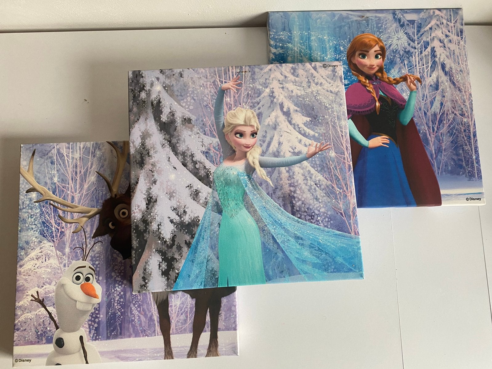 Canvas drieluik Anna & Elsa Frozen Disney, Ophalen of Verzenden, Overige figuren, Overige typen