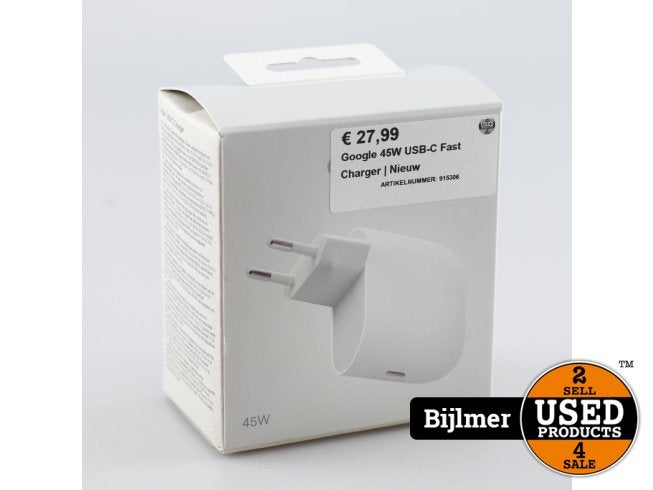 Google 45W USB-C Fast Charger | Nieuw, Google, Nieuw, Press@google.com, 1600 Amphitheatre Parkway
Mountain View, CA 94043
USA