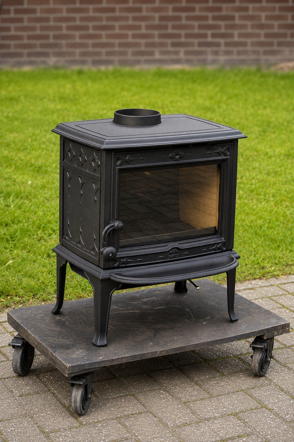 Houtkachel Jotul F100 nieuw leverbaar voor €1695,-, Ophalen, Vrijstaand, Hout, Nieuw