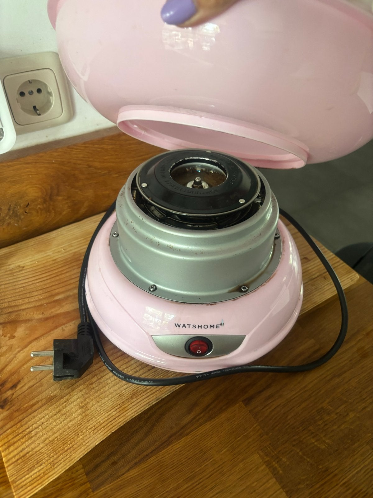 WatsHome Suikerspinmachine Roze Alleen suiker+ stokje nodig, Ophalen of Verzenden, Gebruikt