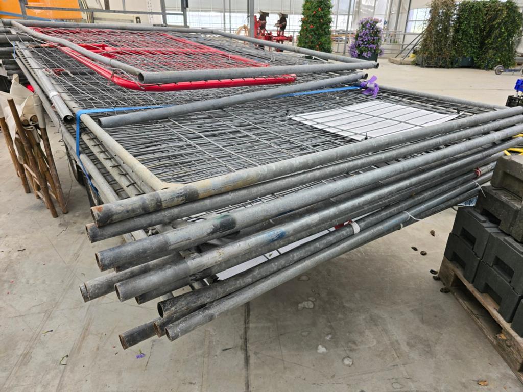 Bouwhekken 12 stuks incl 22 blokken 9 klem, Ophalen of Verzenden, Overige typen, Minder dan 2 meter