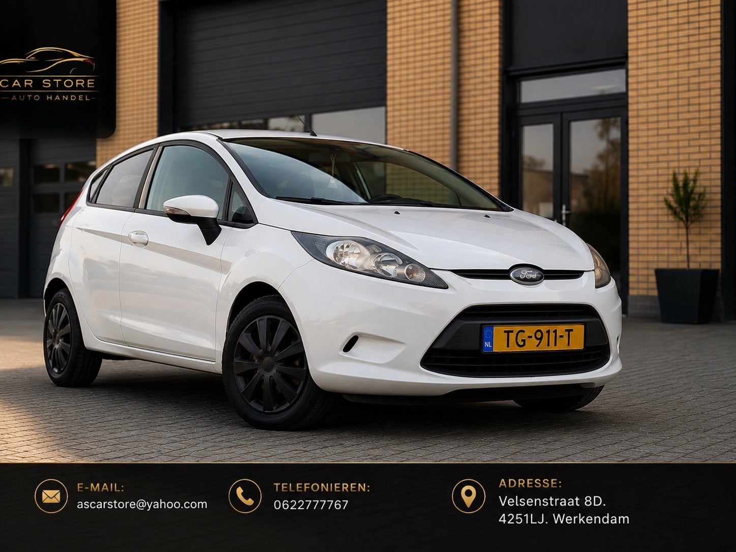 Ford Fiësta 1.25 60KW 3DR 2009 Wit Niuwe APK, Auto's, Ford, Voorwielaandrijving, Stof, 600 kg, 4 cilinders