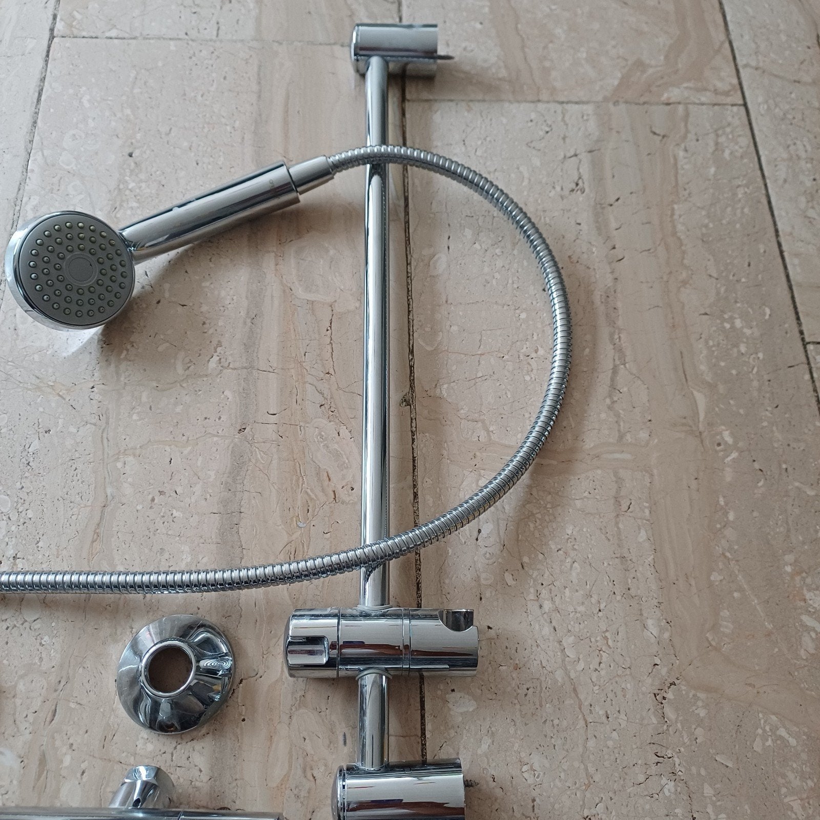 Nieuwe thermostaatkraan met glijstang en douchekop, Ophalen of Verzenden