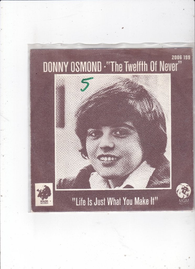 single Donny Osmond - The twelfth of never, Ophalen of Verzenden, Gebruikt, 7 inch, Pop