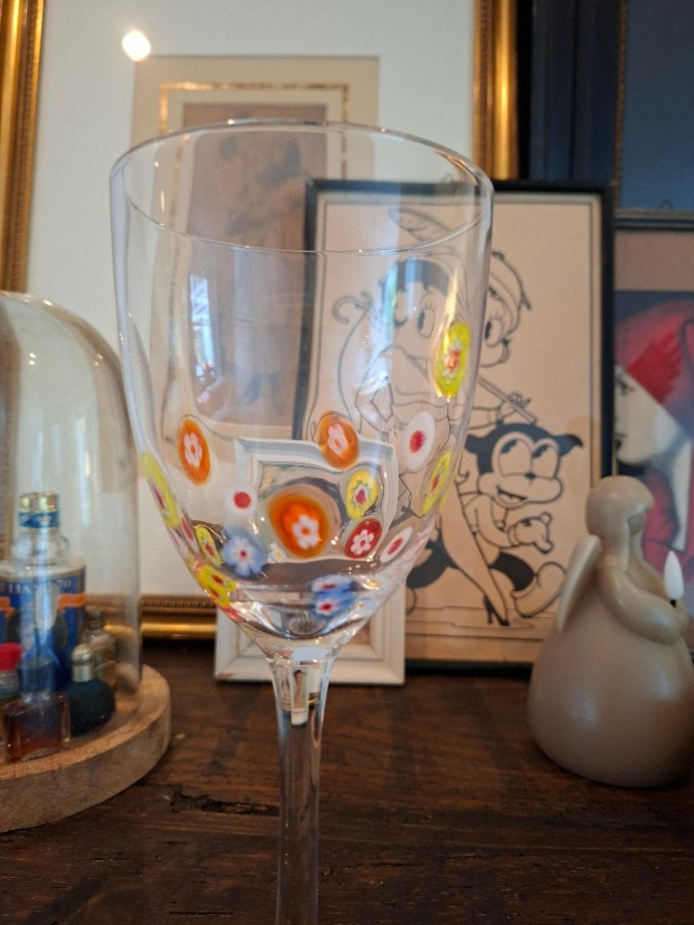 Millefiori wijnglazen - Set van 2, Ophalen, Zo goed als nieuw, Overige typen