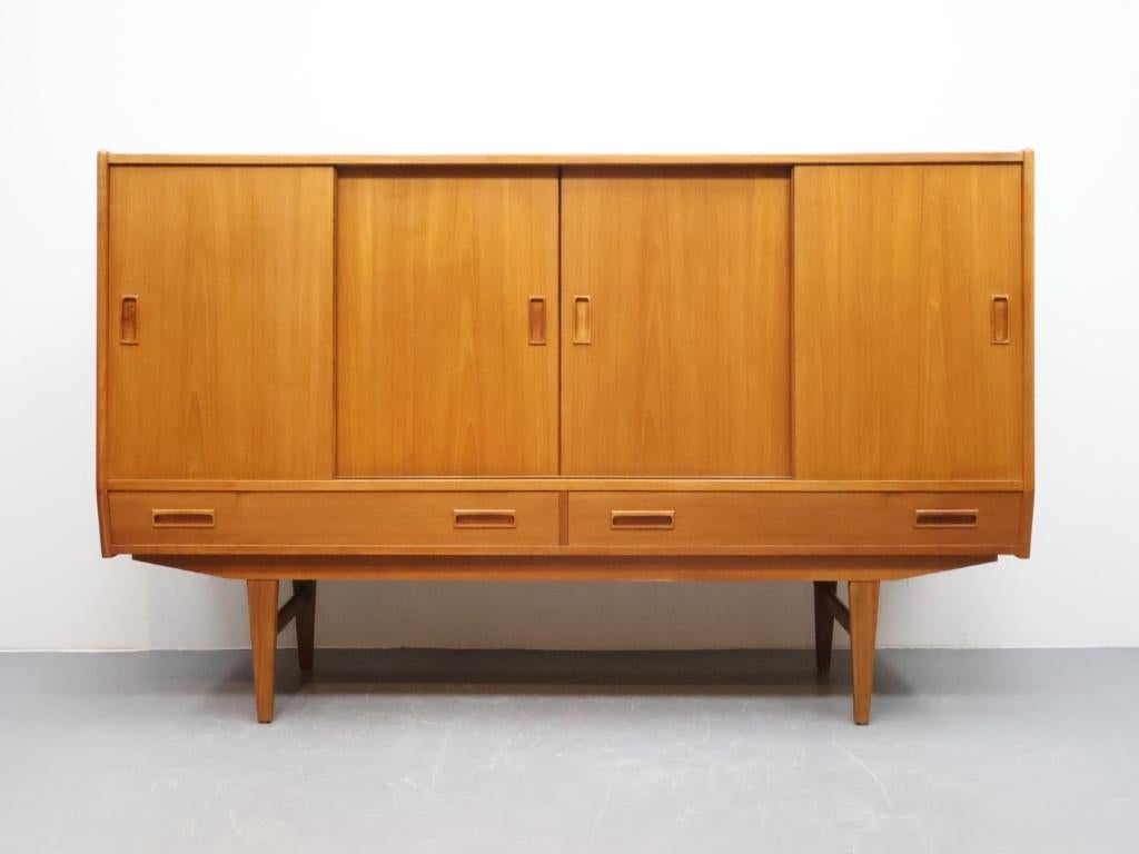 Deens wandmeubel | P. Westergaard | Teak | Vintage, Ophalen, Met deur(en), 150 tot 200 cm, Zo goed als nieuw