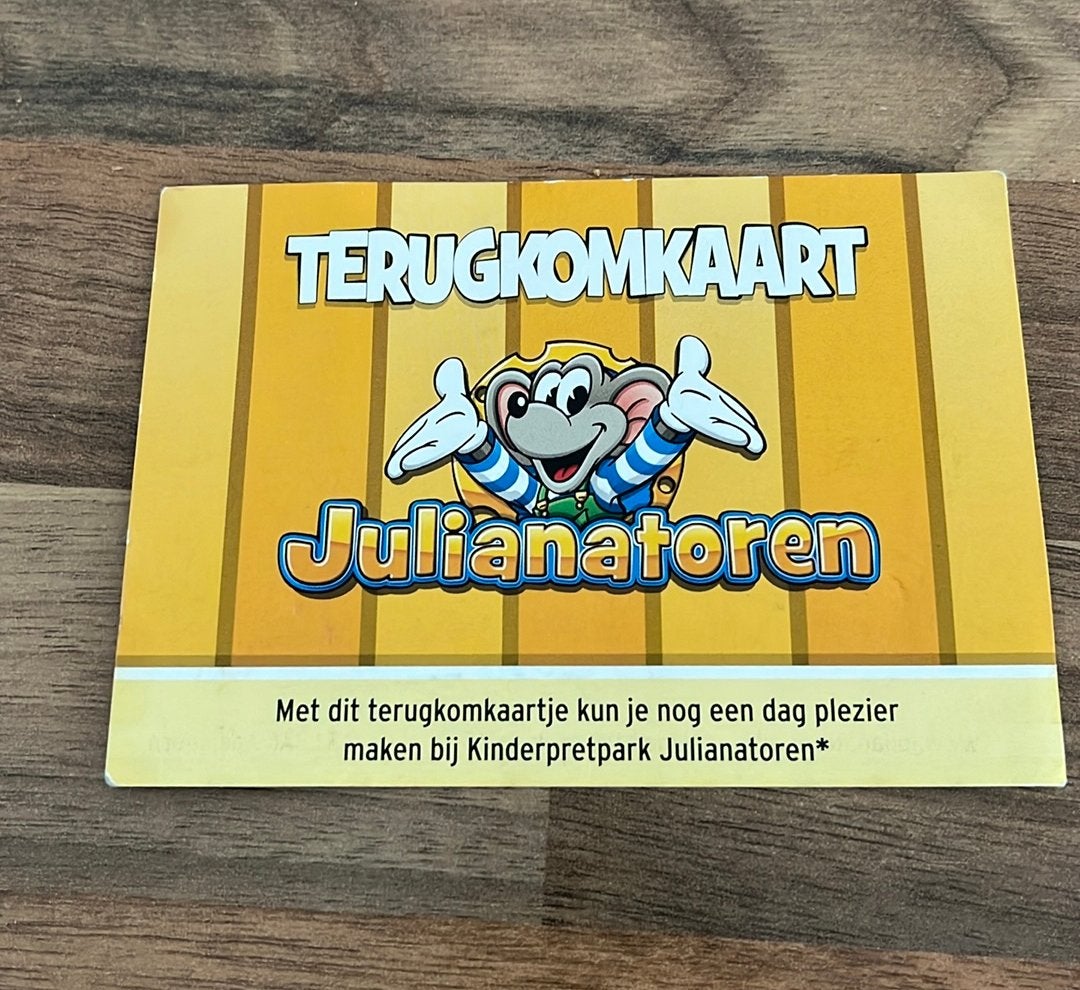 Julianatoren terugkomkaart kind, Tickets en Kaartjes, Eén persoon, Ticket of Toegangskaart