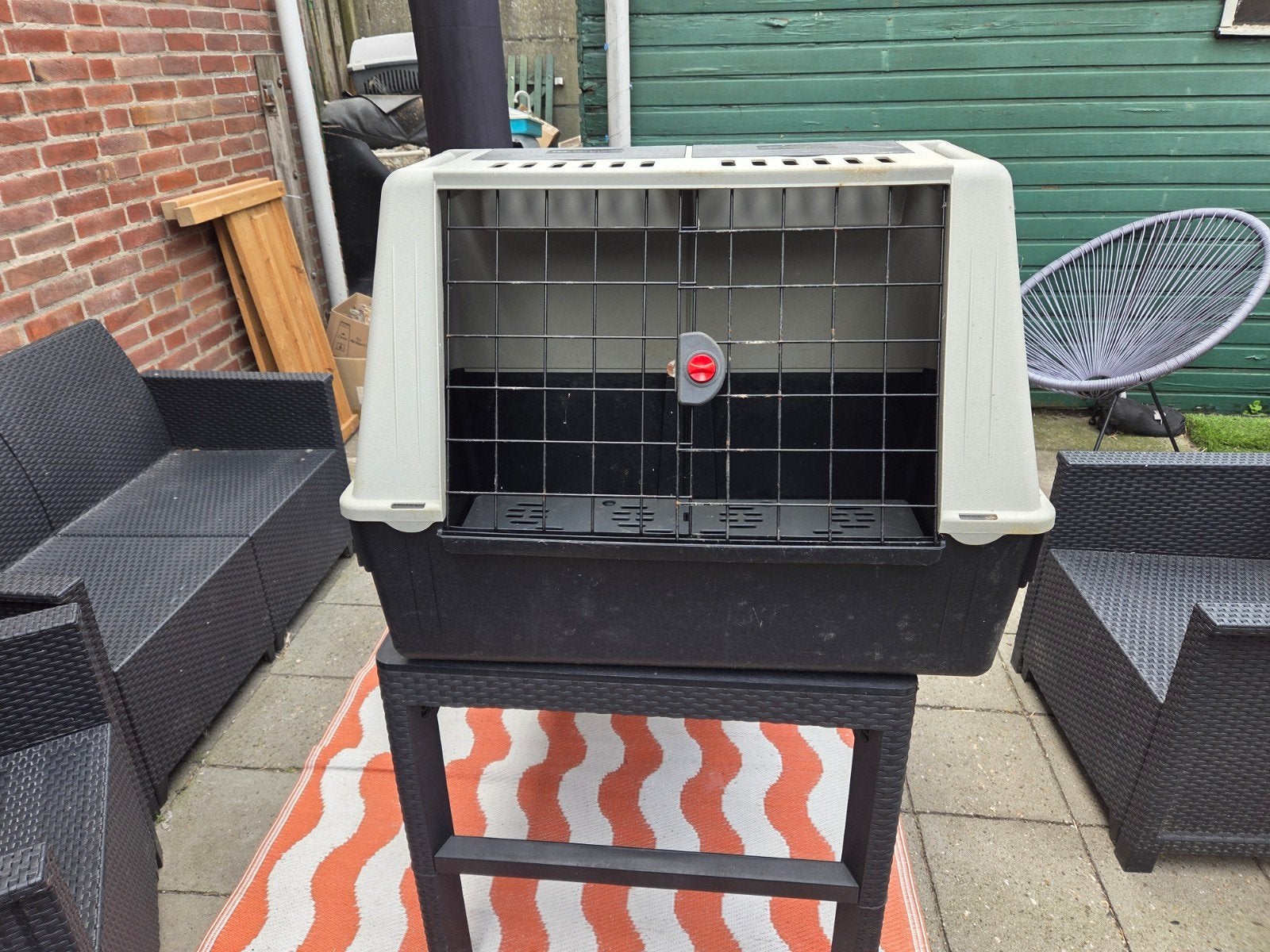 Ferplast Vervoersbox Atlas Car Grijs autobench/bench, Dieren en Toebehoren, Hondenbenches, Ophalen, Gebruikt