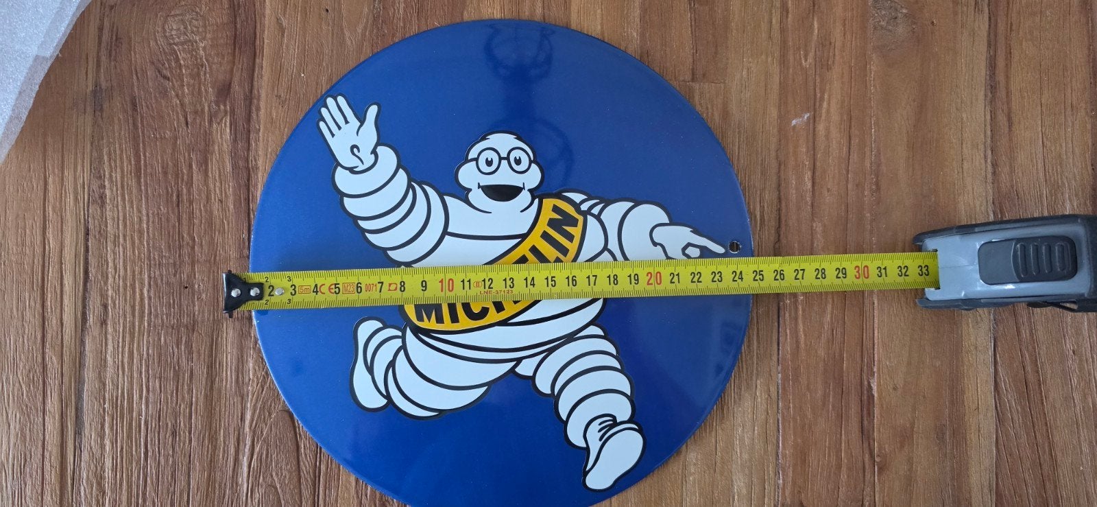 Vintage Michelin Reclamebord - Bibendum, Verzamelen, Ophalen of Verzenden, Gebruikt, Reclamebord