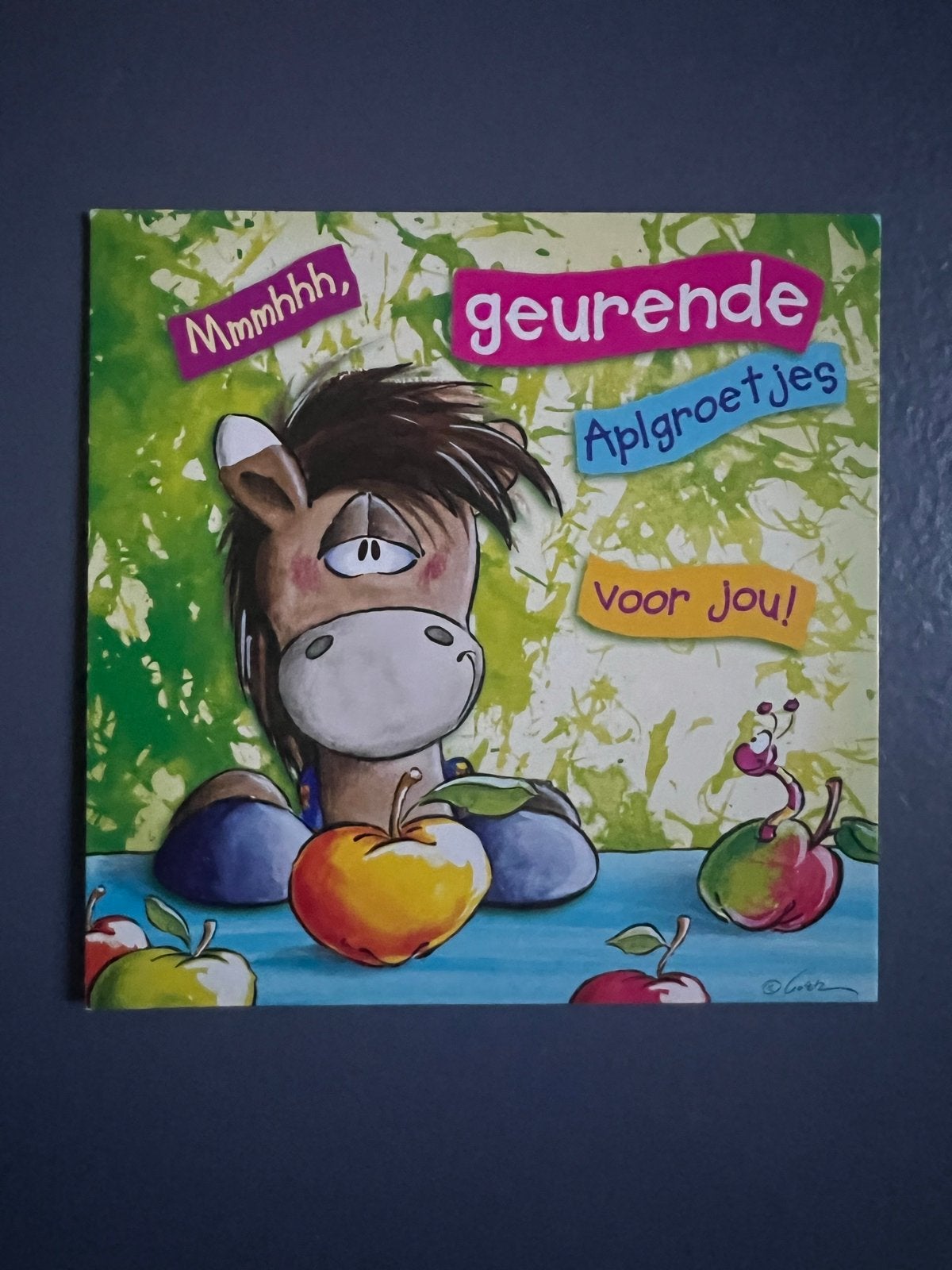 Diddl geurkaart met Galupy en appels, Ophalen of Verzenden, Galupy, Zo goed als nieuw, Papier, Kaart of Schrift