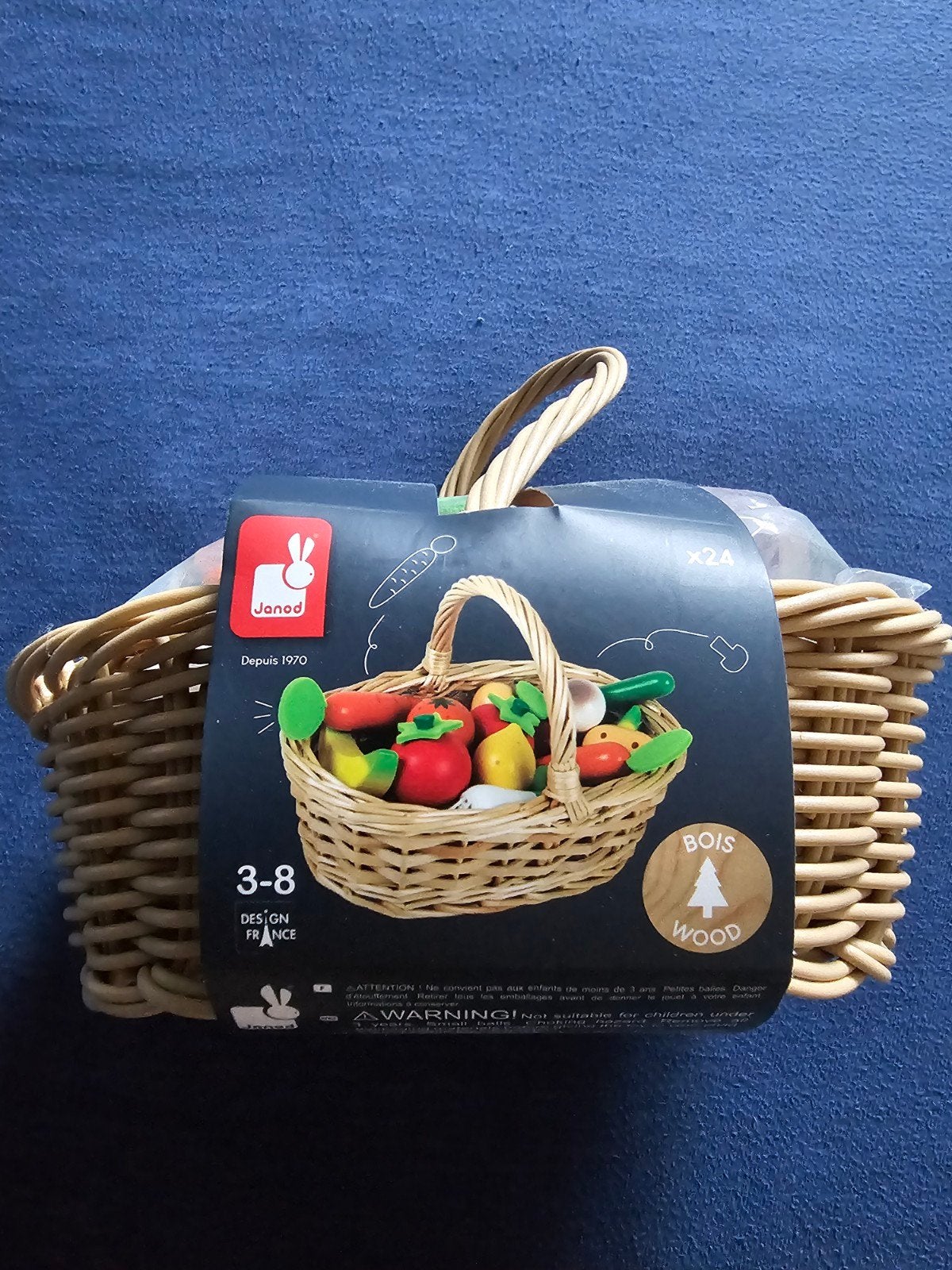 Janod Speelgoed Mandje Groenten en Fruit Houten Speelset, Ophalen of Verzenden
