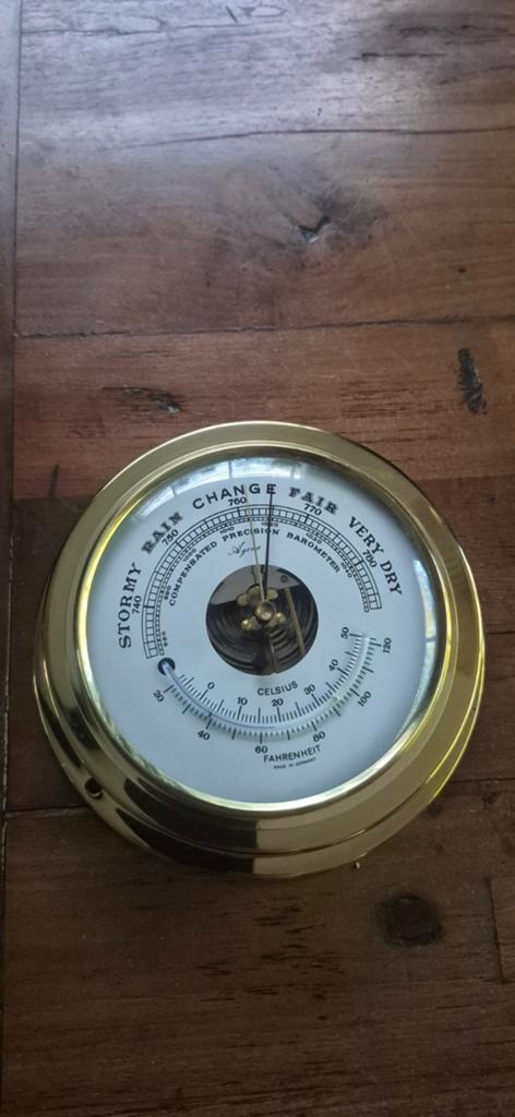Scheepsbarometer met Thermometer, Ophalen of Verzenden