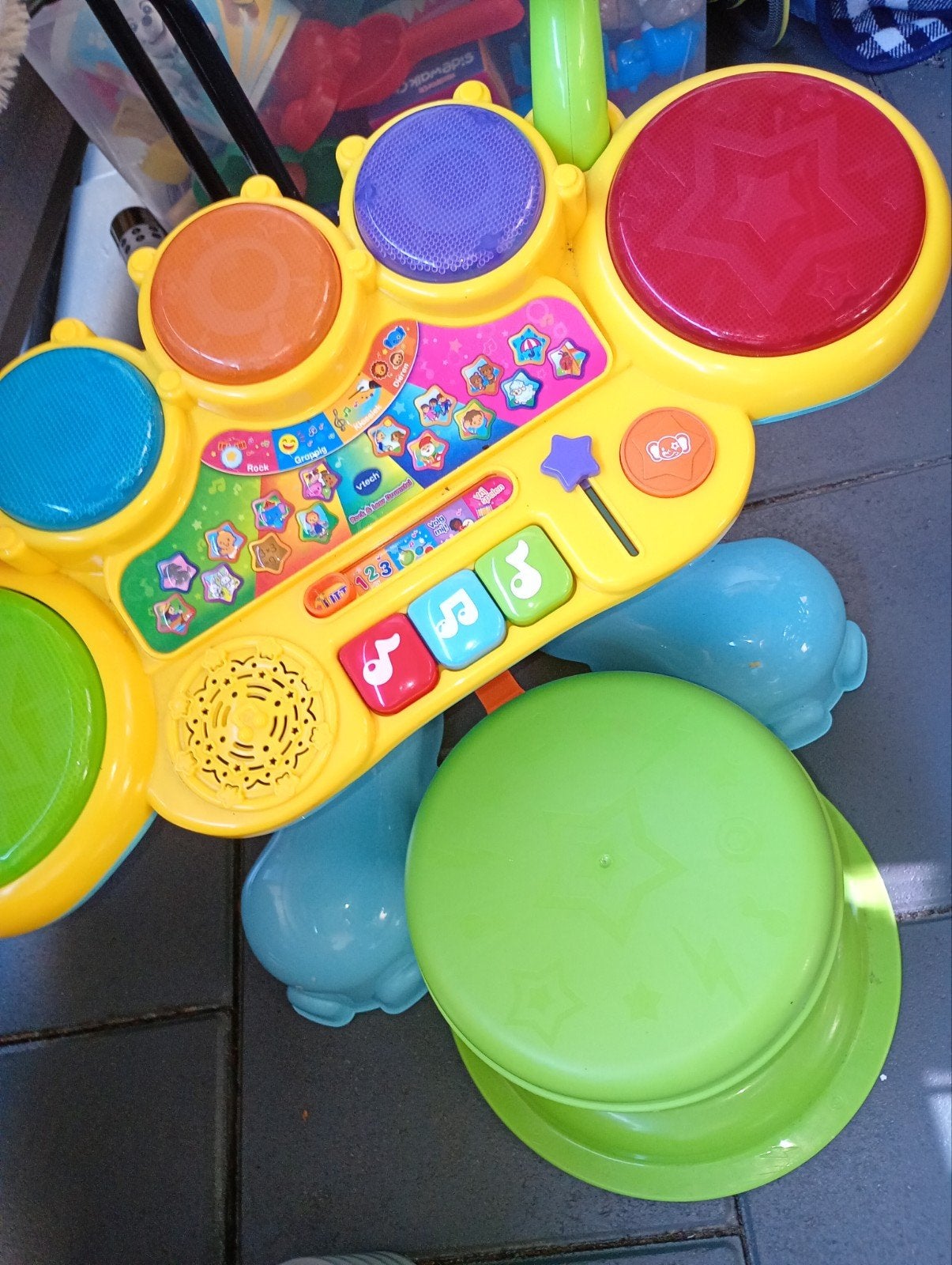 Drumset drummen kinderen vtech, Ophalen of Verzenden