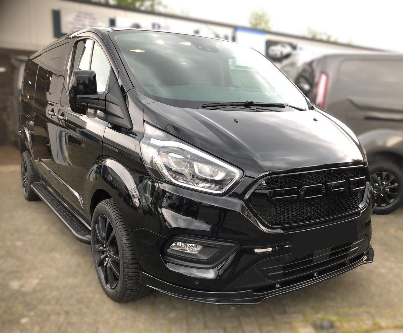 voorspoiler glans zwart Ford Transit Custom 2018 - 2023, -, -, Nieuw, Ophalen of Verzenden