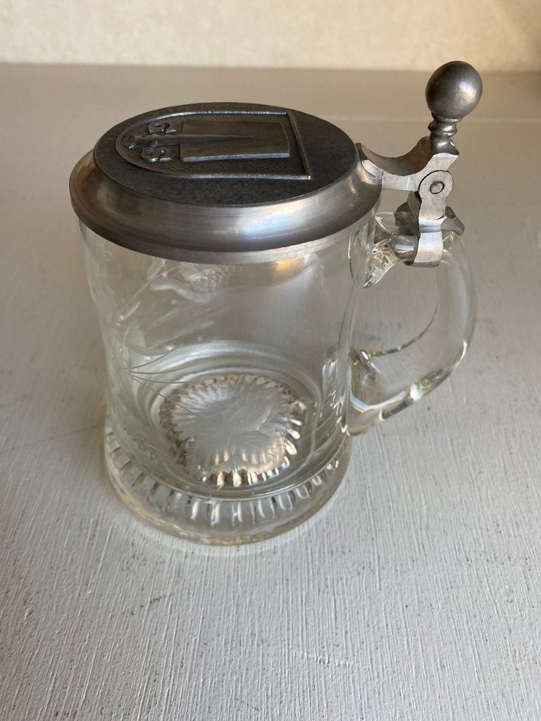 Vintage Spaten-Franziskaner Bierpul met Tinnen Deksel, Ophalen of Verzenden