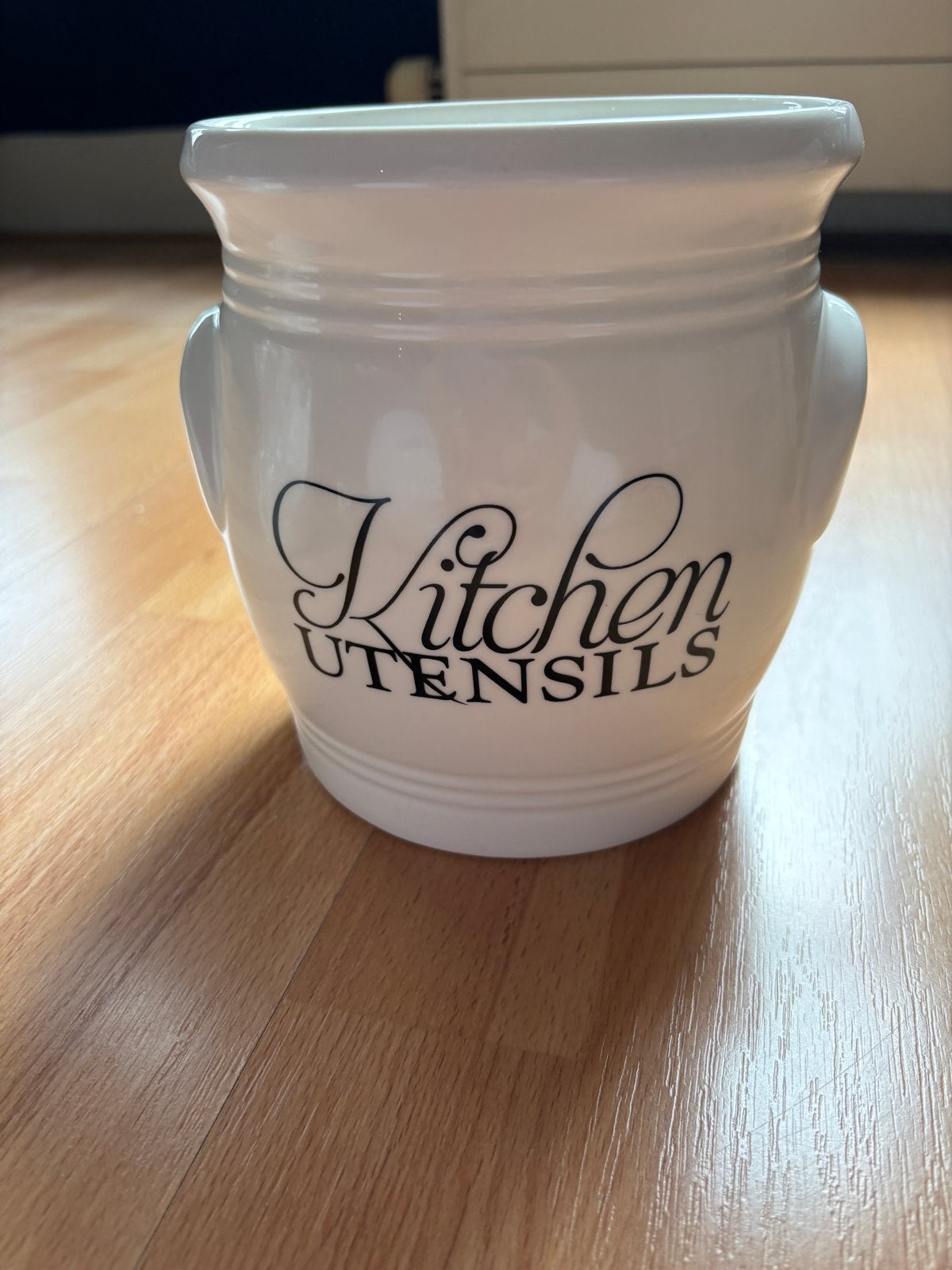 Riviera Maison Kitchen Utensils Pot - Wit Keramiek, Ophalen, Overige typen, Zo goed als nieuw, Steen/keramiek
