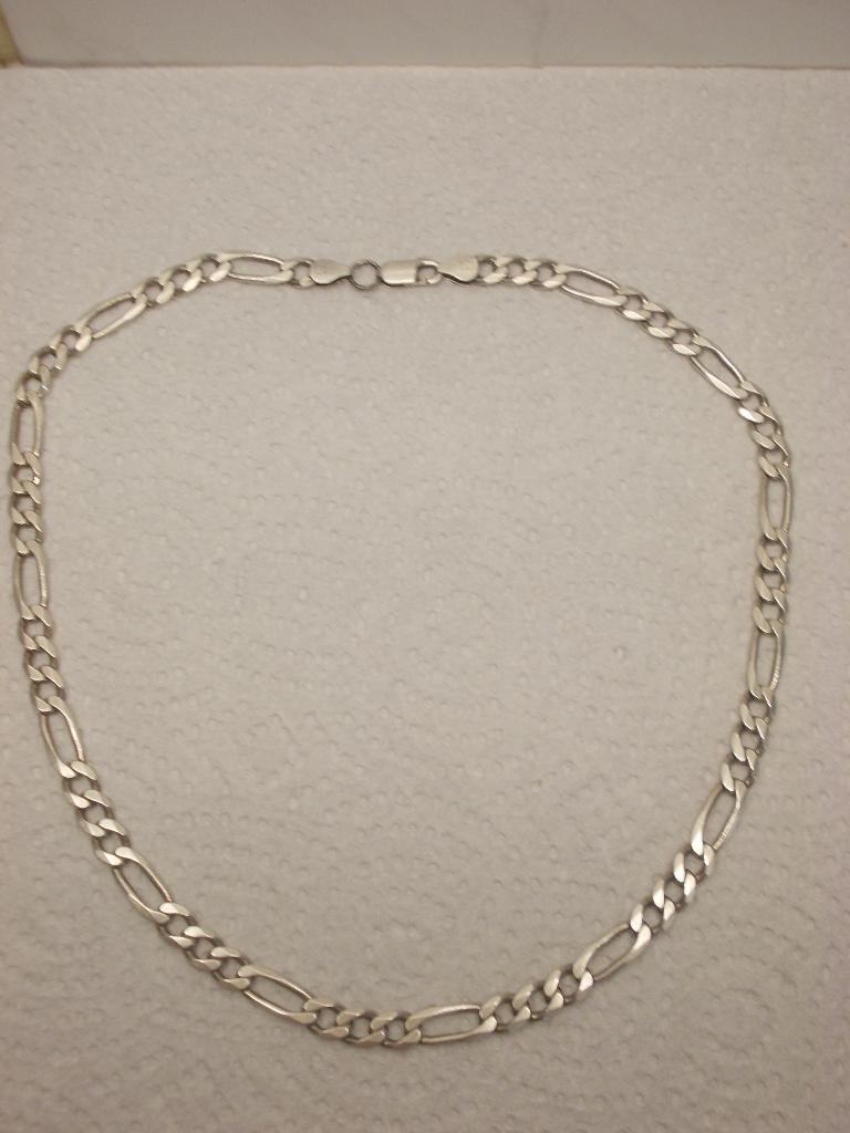 zilveren vintage figaro schakel ketting nr.353, Verzenden, Zo goed als nieuw, Zilver, Zilver
