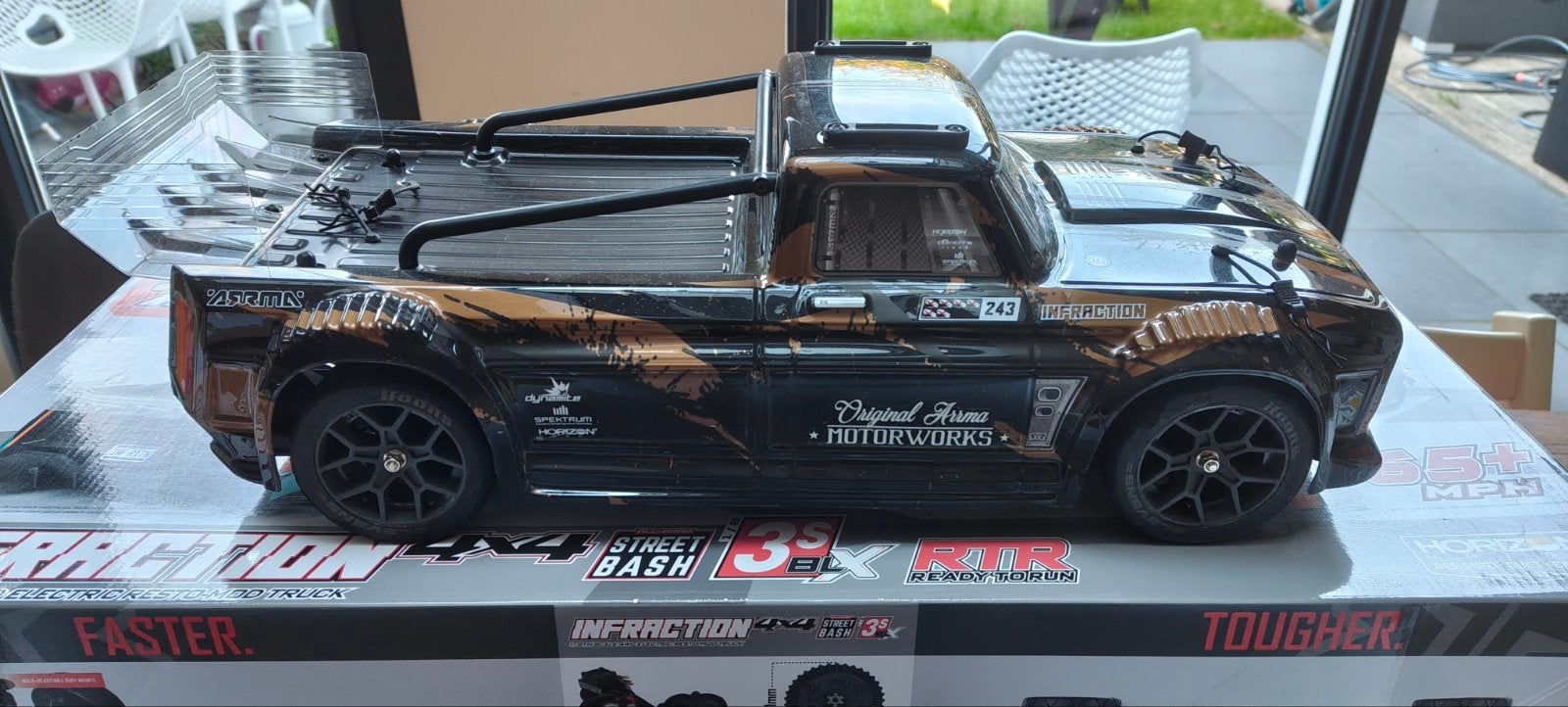 ARRMA Infraction 4x4 3S BLX RTR RC Auto, Elektro, Ophalen of Verzenden, Zo goed als nieuw, Auto onroad