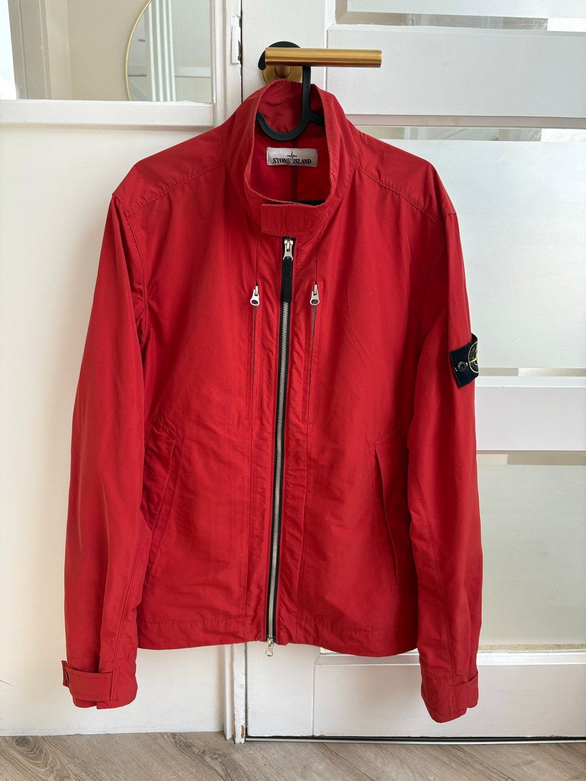 Stone Island Micro Reps Jas Rood Maat L, Verzenden, Gedragen, Maat 52/54 (L), Rood