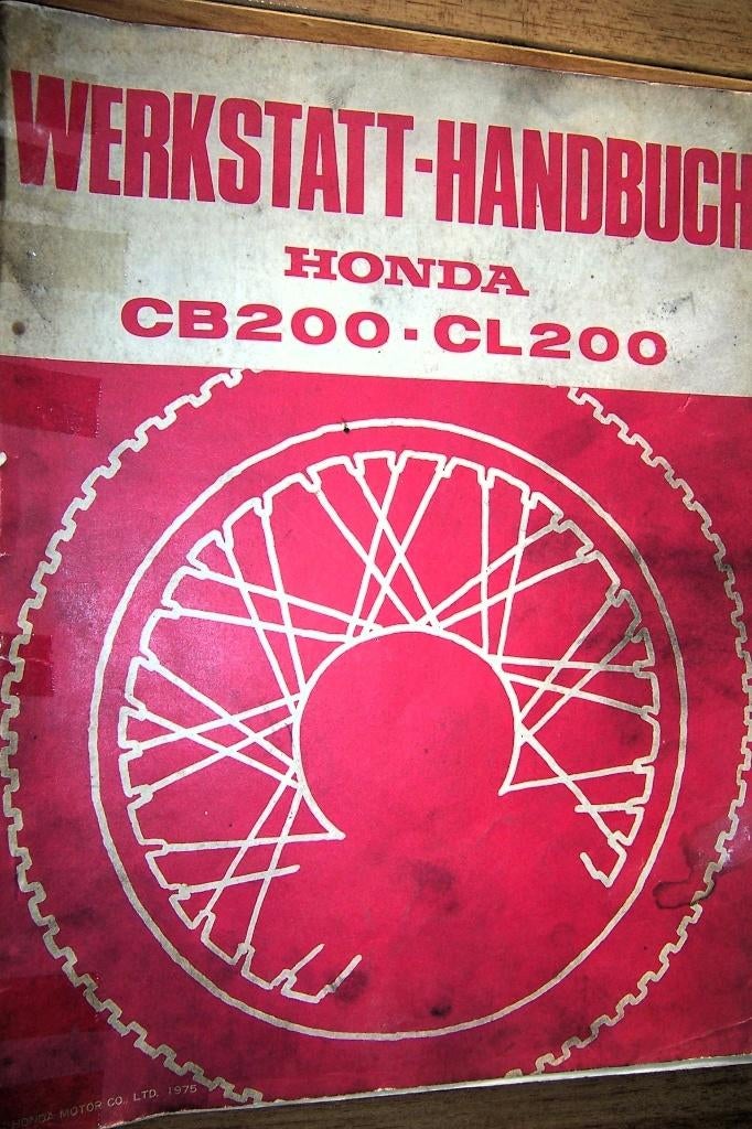 Honda werkplaats handboek CB200, Motoren, Verzenden, Honda