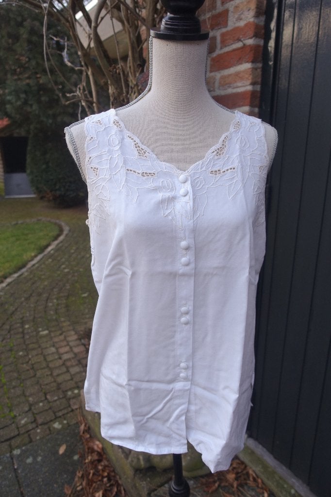wolwitte vintage richelieu top van Sunday mt M, Kleding | Dames, Maat 38/40 (M), Overige kleuren, Ophalen of Verzenden, Zo goed als nieuw