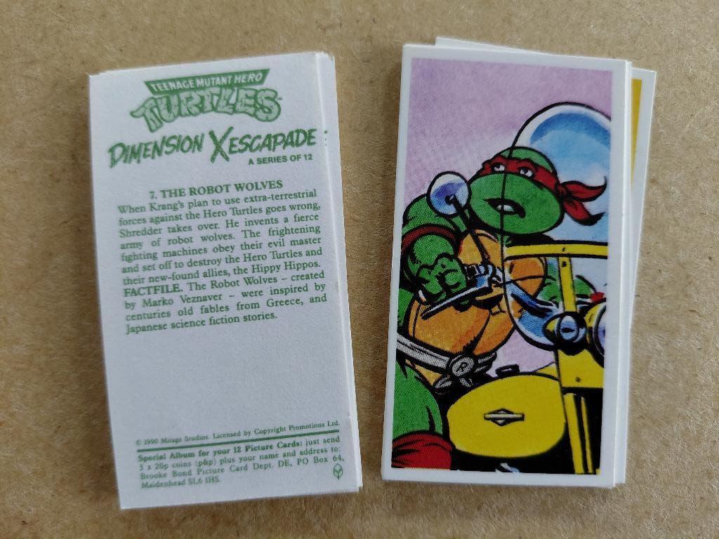 Teenage Mutant Hero Turtles complete set 12 tea cards 1990, Ophalen, Zo goed als nieuw, Tv, Overige typen