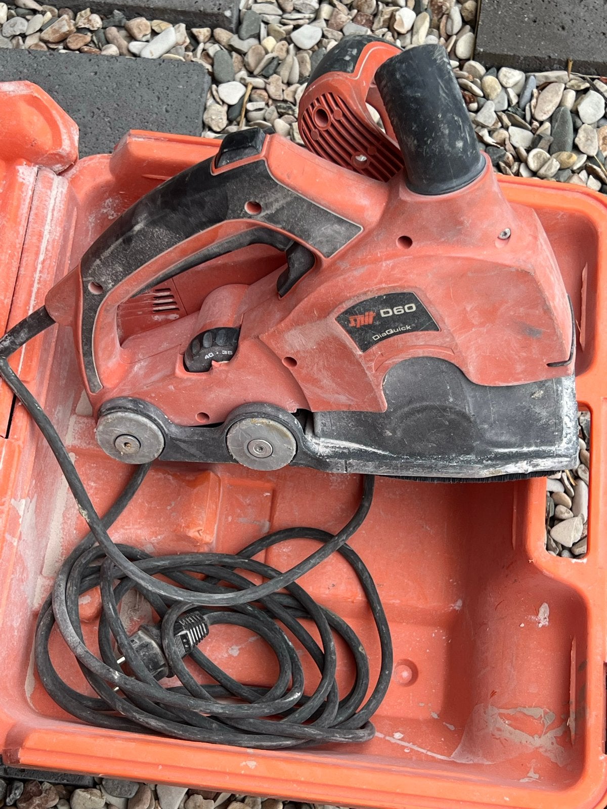 Spit D60 Quick sleuvenzaagmachine, Doe-het-zelf en Verbouw, Gereedschap | Schuurmachines, Ophalen, Gebruikt, 1200 watt of meer