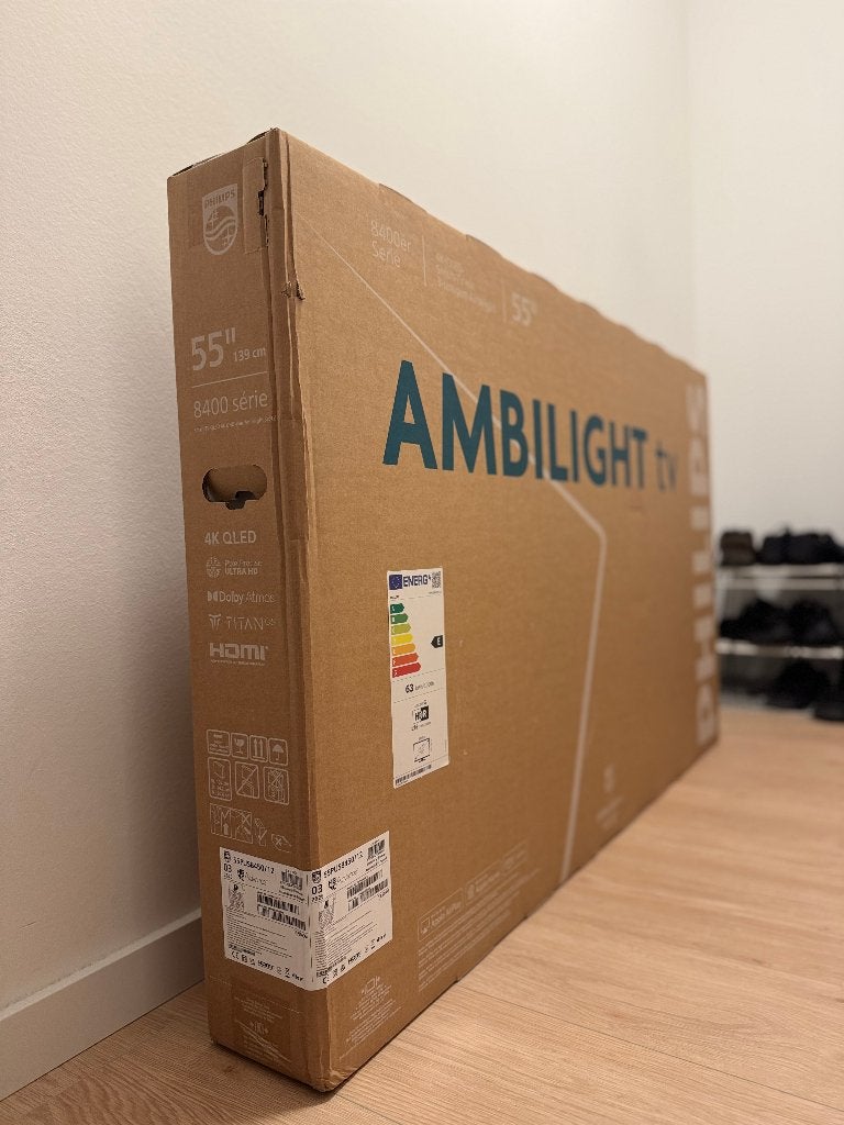 Philips 55PUS8450 Ambilight TV 55 inch 4K QLED nieuw in doos, Ophalen, Philips, QLED, 50 Hz