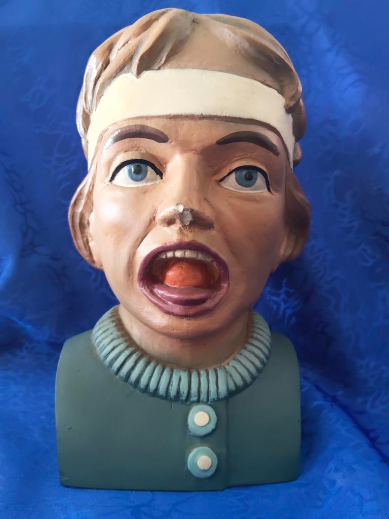 Vintage Gaper - Traditioneel Nederlands Apothekersbeeld, Verzamelen, Beelden en Beeldjes, Gebruikt, Mens, Ophalen