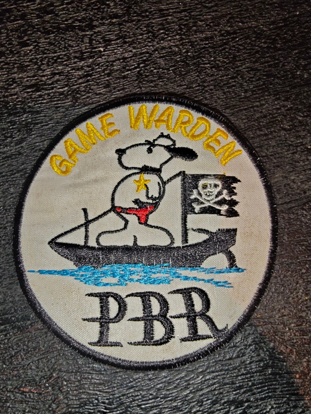 patch Snoopy Game Warden PBR Vietnam, Verzamelen, Ophalen of Verzenden, Marine, Amerika, Embleem of Badge