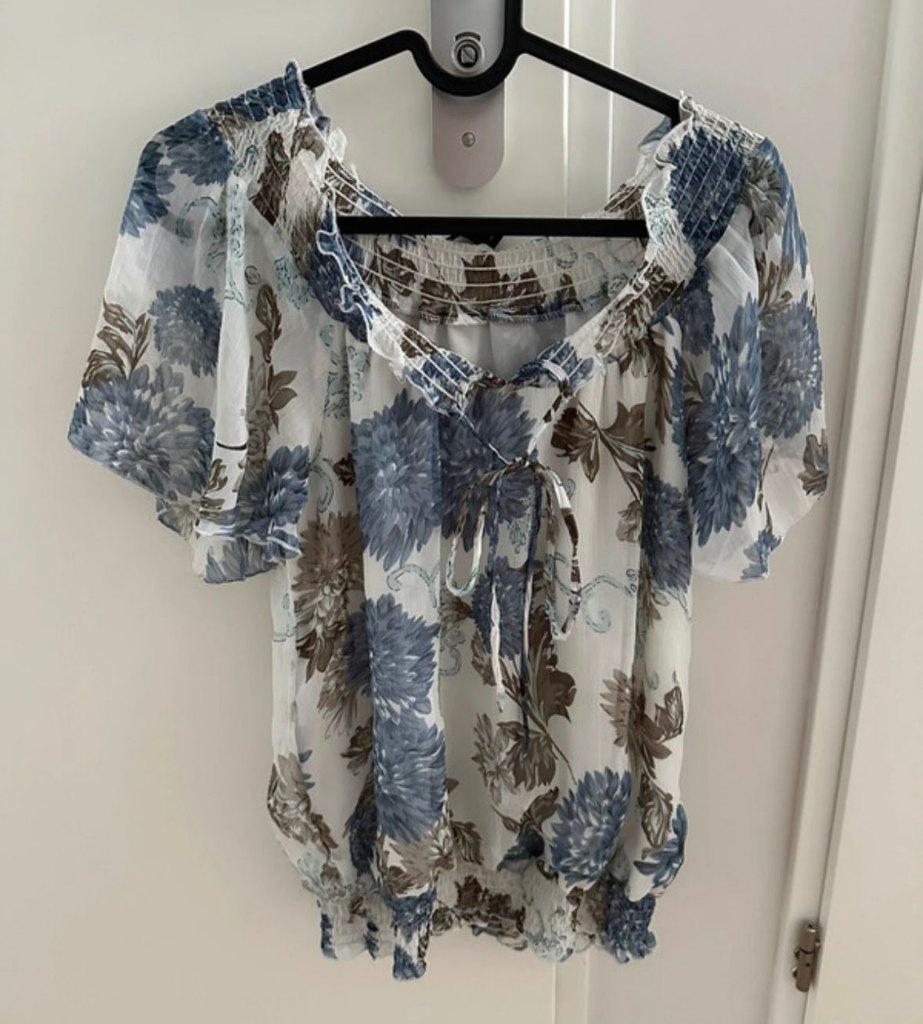 Blouse met print, Vera Moda, Blauw, Ophalen of Verzenden, Zo goed als nieuw