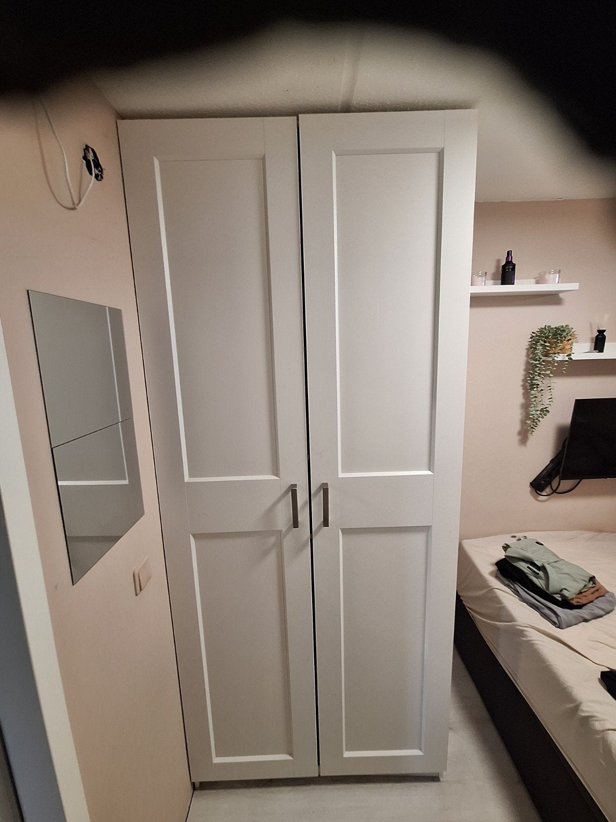 IKEA Pax kast met hanggedeelte en 4 planken, Met deur(en), Gebruikt, 200 cm of meer, 50 tot 75 cm