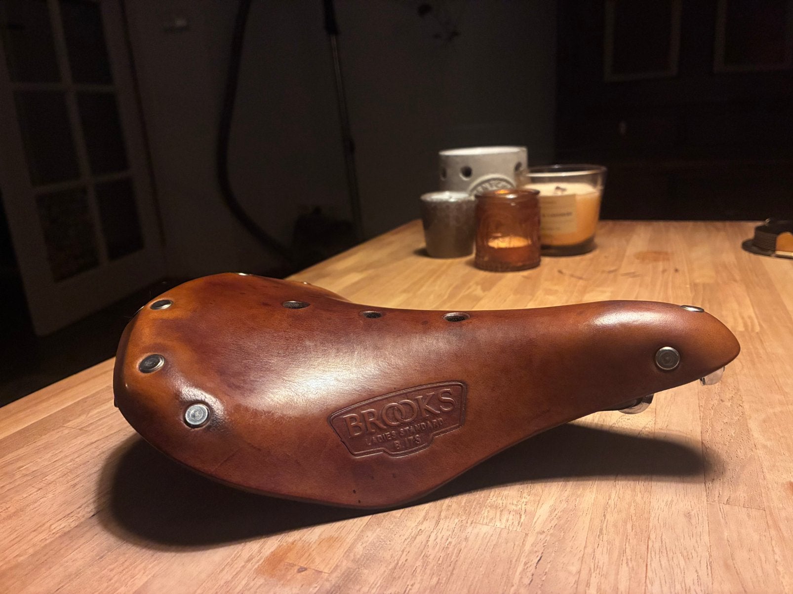 Brooks B17 Demo zadel, Ophalen, Zo goed als nieuw, Zadel, Leer
