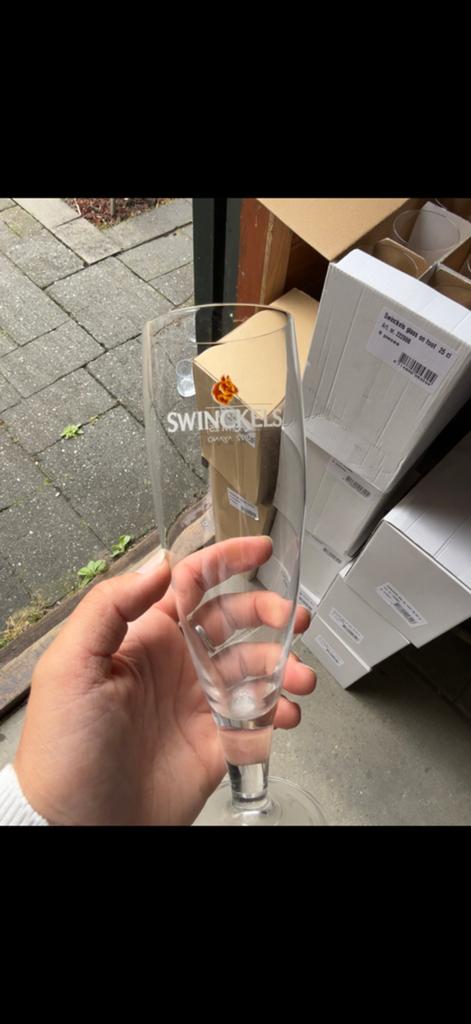 Swinkels bierglazen grote partij, Verzamelen, Ophalen, Zo goed als nieuw, Bierglas