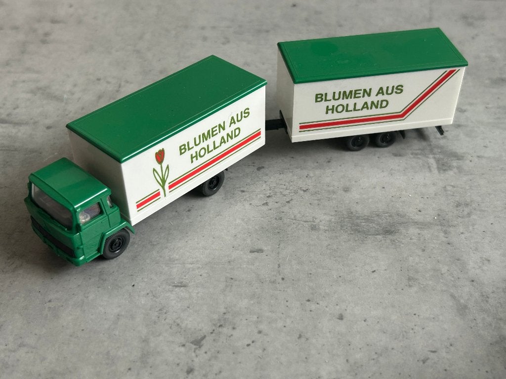 Wiking 1:87 Magirus Blumen aus Holland groen, Ophalen of Verzenden, Zo goed als nieuw, Bus of Vrachtwagen, Wiking